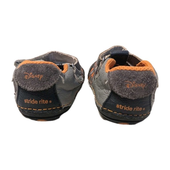 Stride Rite Disney Boys SRT Sm Mickey Mouse Ears Shoes Gray Orange Blue Size 3.5 - Picture 5 of 9